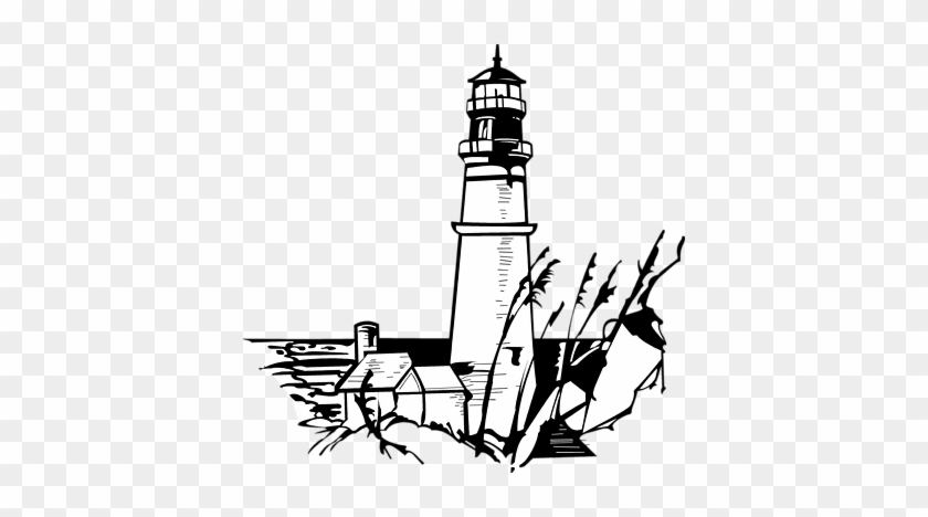 Cool Lighthouse Cartoon Lighthouse Clip Art Free Clipart - Black And White Lighthouse Clipart #816559