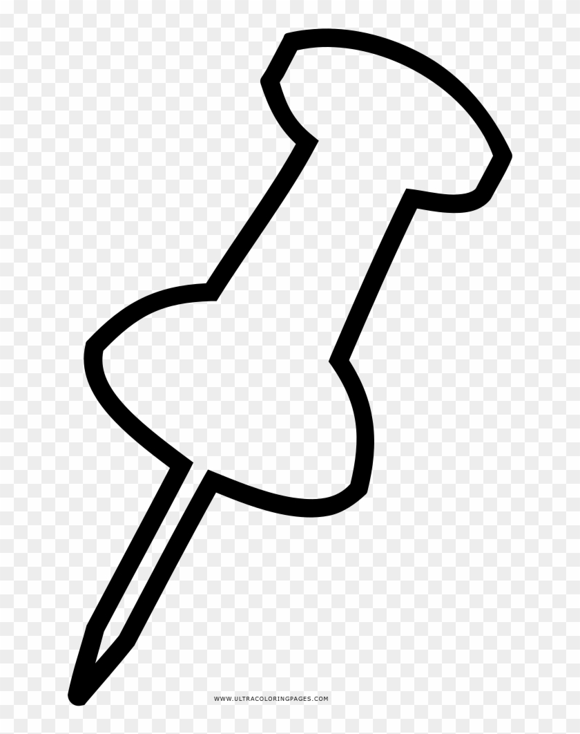 Thumbtack Coloring Page - Chinche Para Colorear #816611