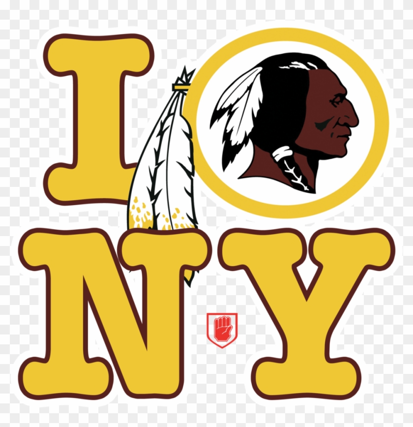 Drh Nyc 2018 Redskins Nyc Logo On Dark Yellow - Washington Redskins Logo Controversy #816719
