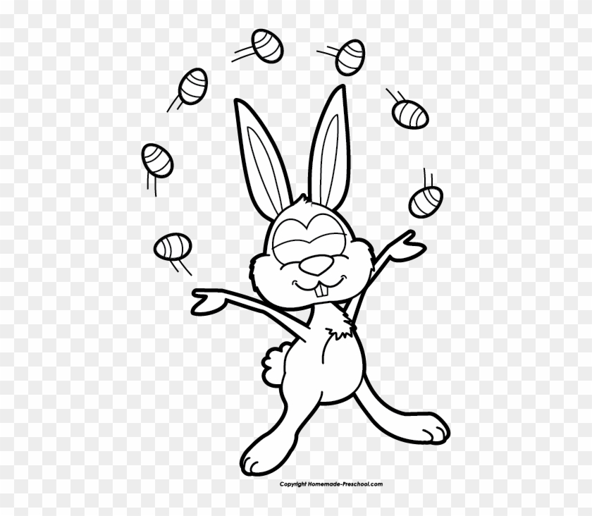 Rabbit Clipart Read - Easter Bunny Black And White Clipart Png #816728