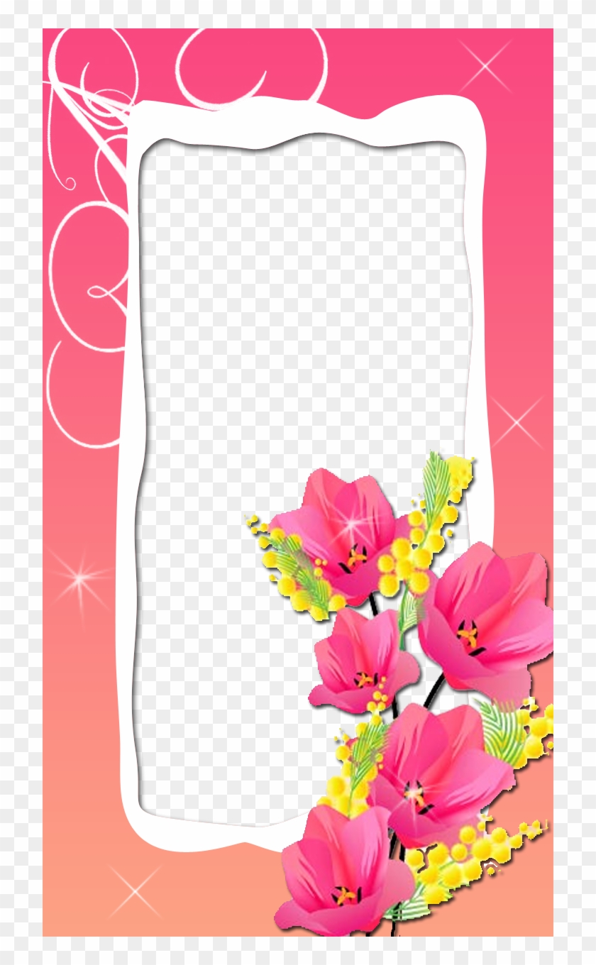 Free Download - Pink Png Frames With Flowers #816865