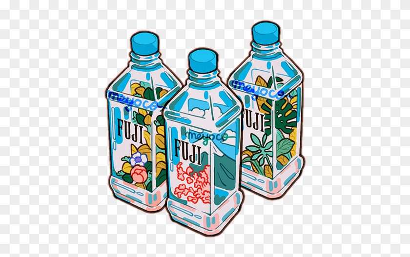 Aesthetic Bottles Water Fuji Aes Tumblr Anime Retro - Meyoco Water #816868