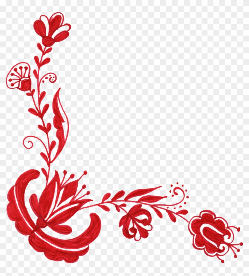 Flower Red Floral Design Clip Art - Flower Red Floral Design Clip Art #816920