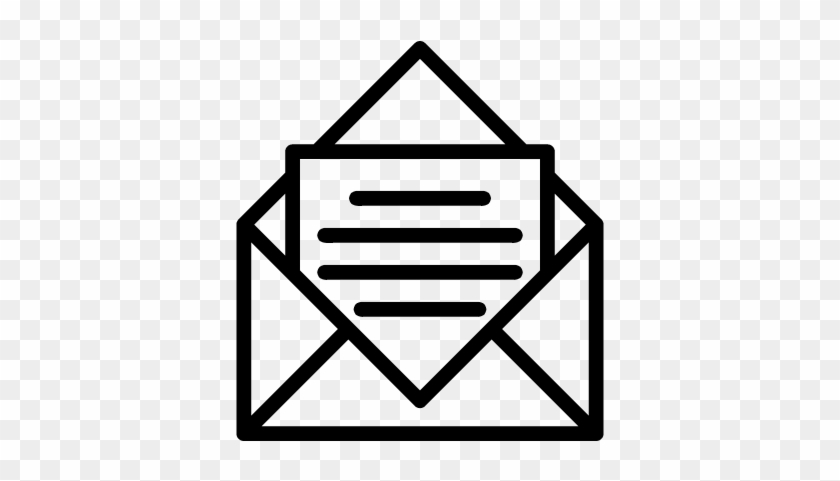 Open Envelope With Letter Vector - Email Icoon #817193