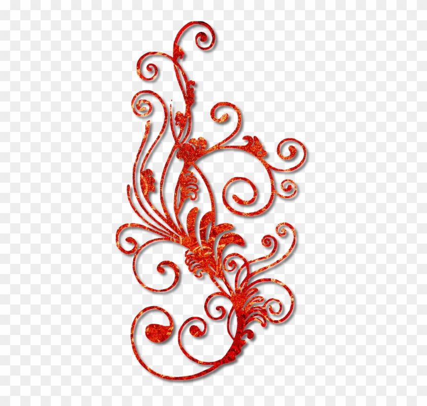 Swirly Branch Cliparts 26, Buy Clip Art - Swirl Red #817228