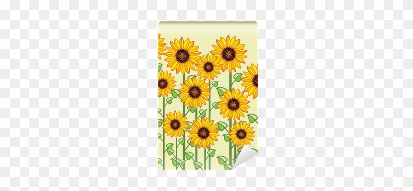 Vector Sunflower Greeting Card Background Wall Mural - Greeting Card #817344