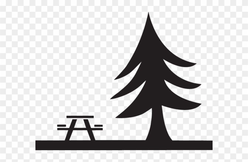 Picnic Table With Evergreen Tree - Picnic #817465