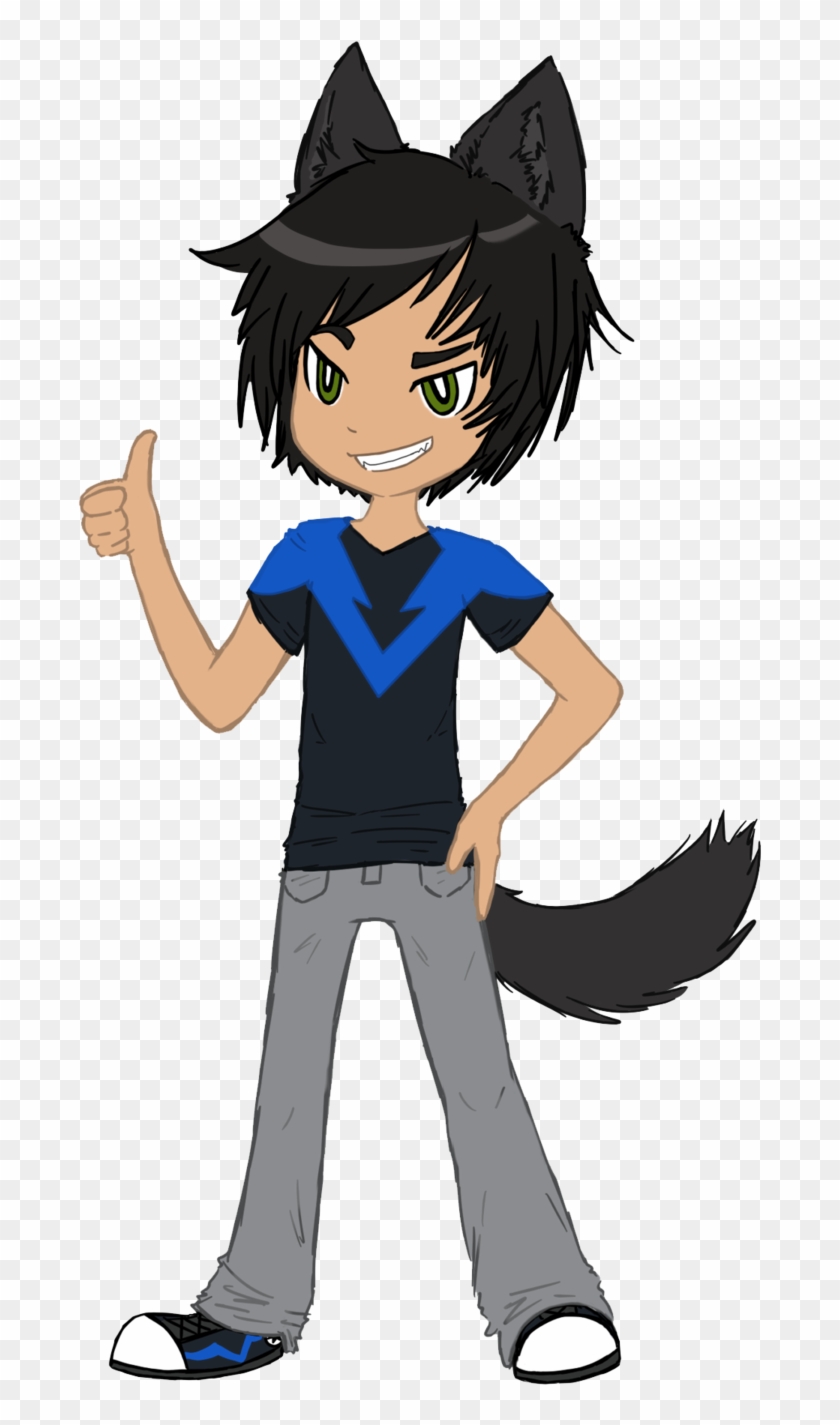 Wolf - Cool Wolf Boy Drawing #817540