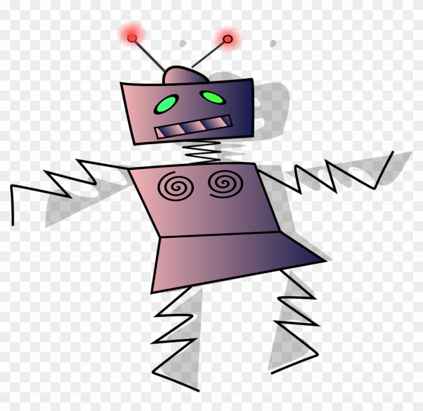 Illustration Of A Dancing Cartoon Robot - Robot Clipart #817545