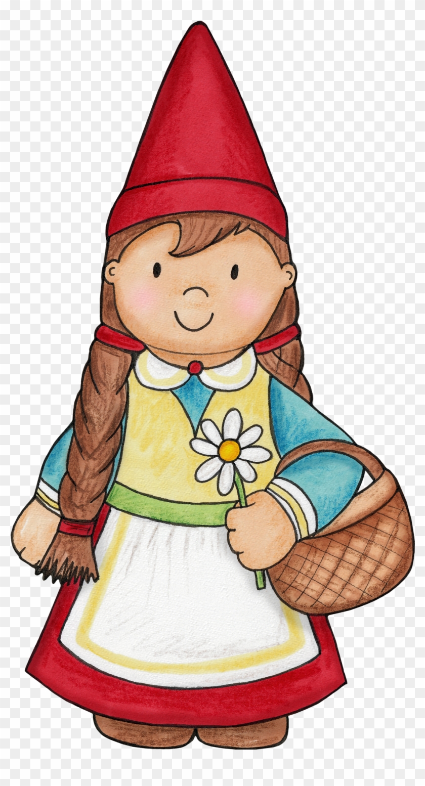 Little Girl Gnome For A Woodlands Party - Girl Gnome Clipart #817700