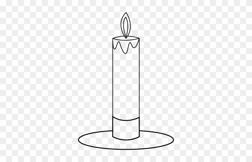Candle Line Art - Candle Line Art #817765