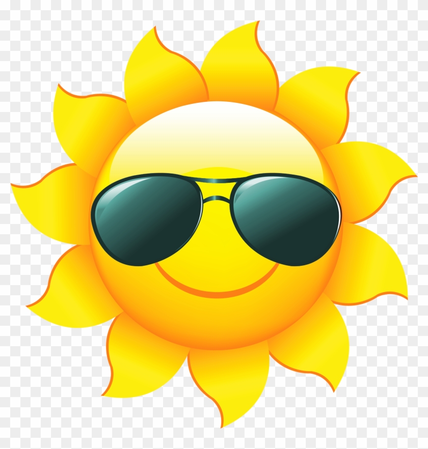 28 Collection Of Sunshine Clipart Transparent - Sun With Sunglasses Clip Art #817786
