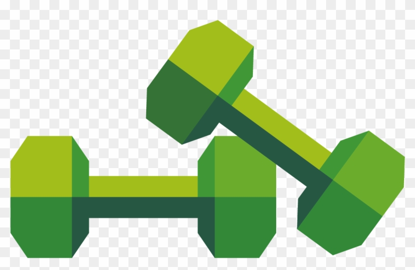 Vector Green Dumbbells - Mancuernas Vector #817845
