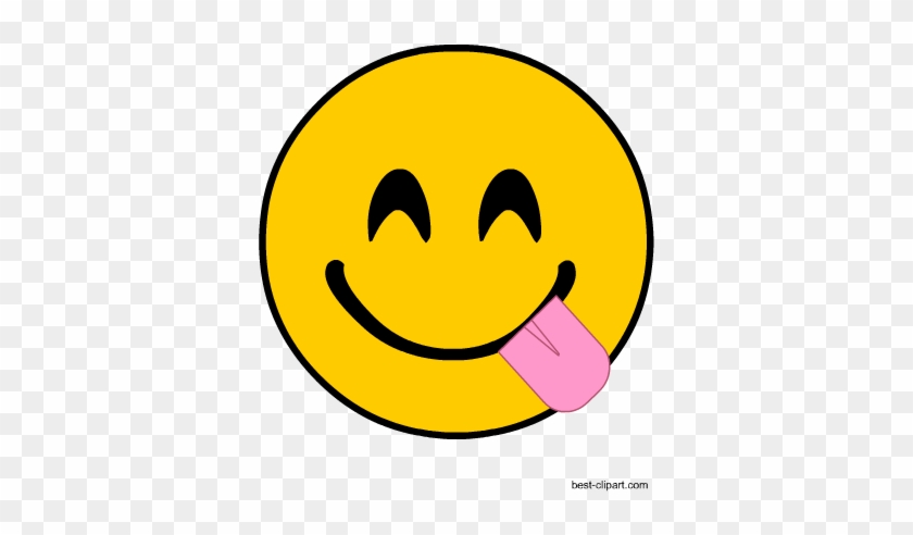 Sticking Tongue Out Emoji Clip Art - Printable Smiley Props #817929