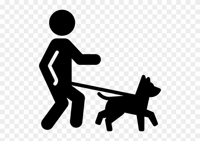 Walking The Dog Free Icon - Walking Dog Clipart Png #818014