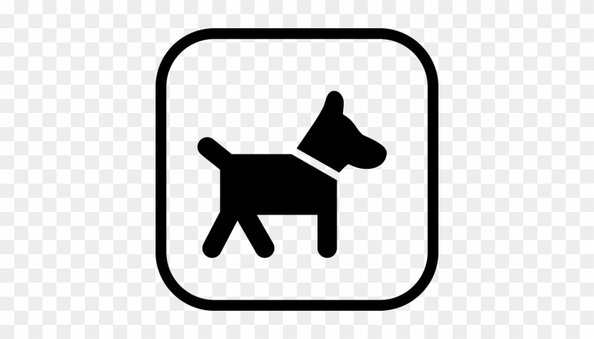 Walking Dog Sign Vector - Dog Vector Sign #818021