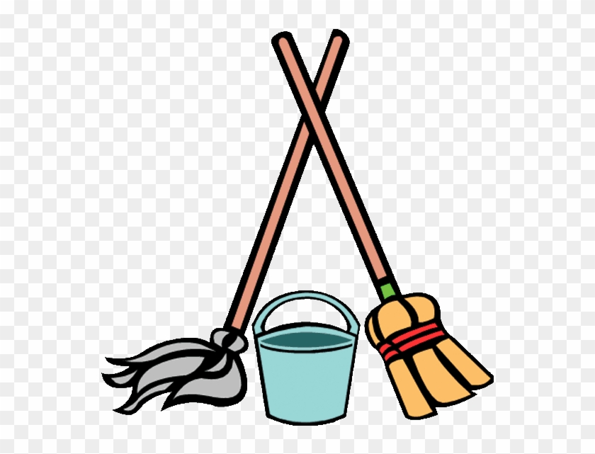 No Money Cartoon - Broom And Mop Clipart #818049