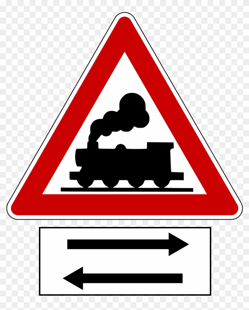 Train Ahead Warning Sign Arrows - Steam Trains Rule Stainless Steel Travel Mug #818084