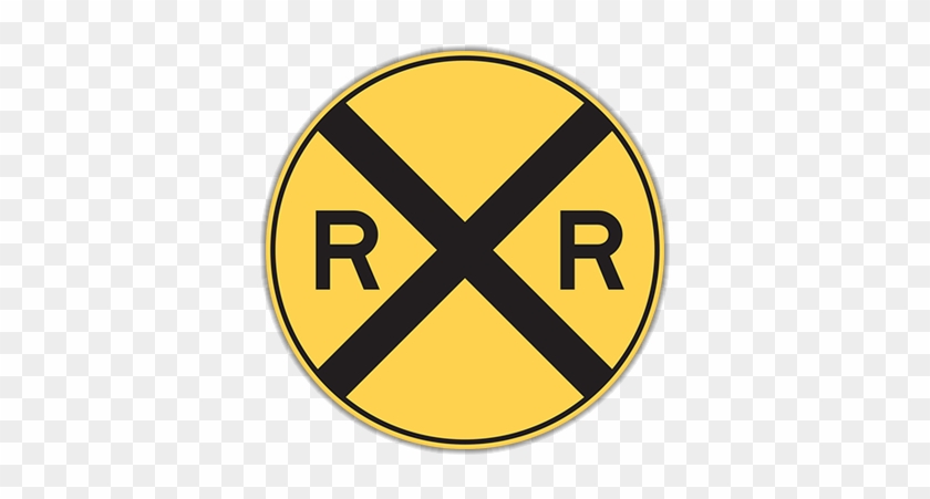 W10-1 Grade Crossing Advance Warning - Yellow Circle Road Sign #818089