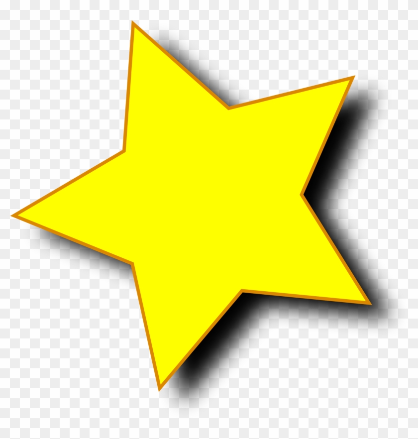 Single Star Clipart Png - Star With Shadow #818106
