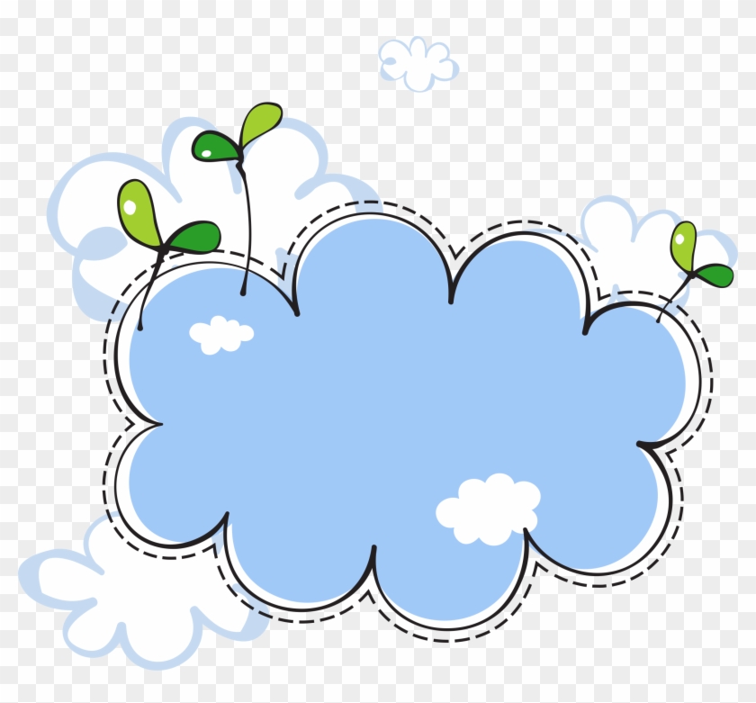 Cloud Euclidean Vector Clip Art - 雲朵 邊框 #818228