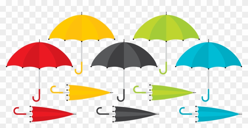 Umbrella Rain Wellington Boot Clip Art - Umbrella Front Free Vector #818242