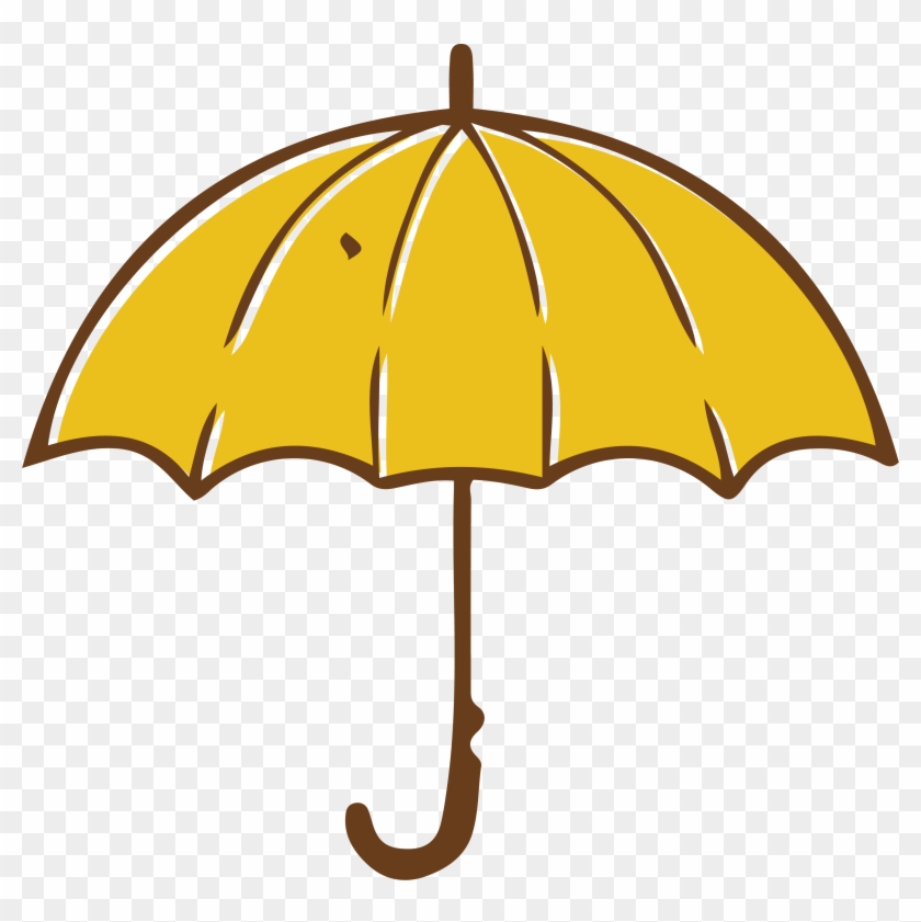 Umbrella Yellow Clip Art - Yellow Umbrella Png #818253