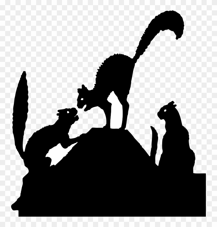 Free Cat Fight Silhouette - Cat Fight Clipart #818271