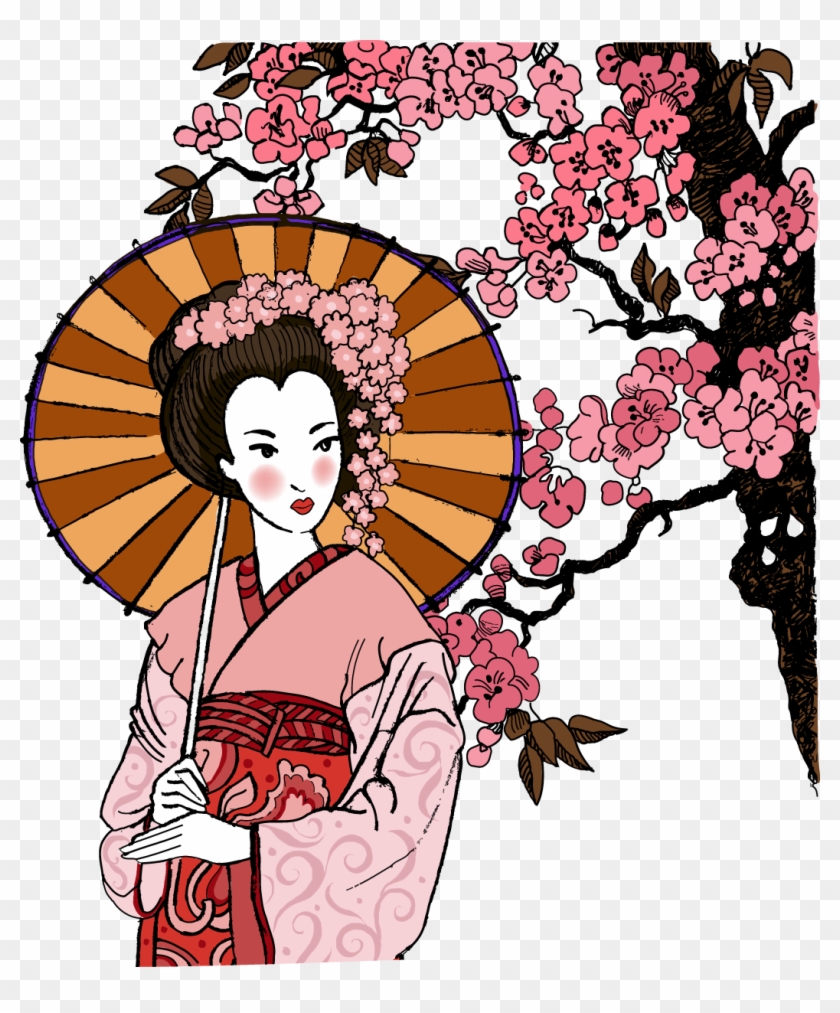 Japan Geisha Clip Art - Color Japan (color Therapy) #818305
