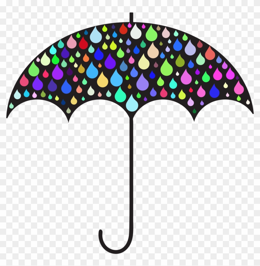 Rain Drops Umbrella Silhouette - ! 5'x7'area Rug #818317