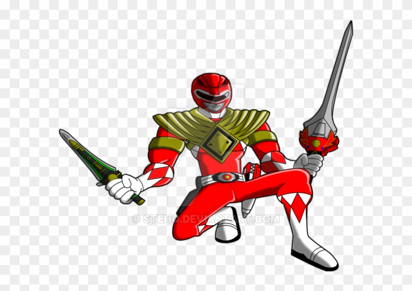 Power Rangers Animated - Mmpr Armored Red Ranger Fan Art #818443