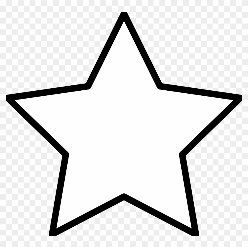 White Stars Clipart - Star Clipart Black And White #818487