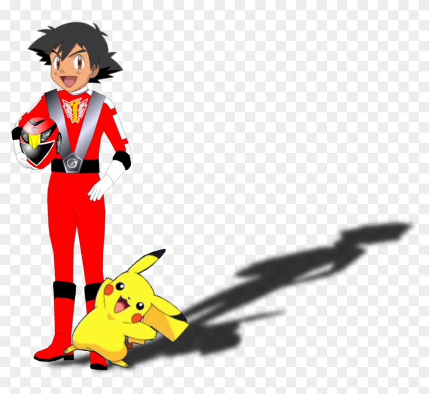 Ranger Red Ash Ketchum By Rangeranime - Ash Ketchum Power Ranger #818500