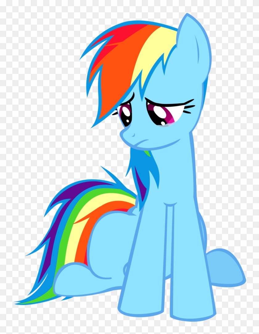 Sad Rainbow Dash By Raynebowcrash - Mlp Rainbow Dash Sad #818590