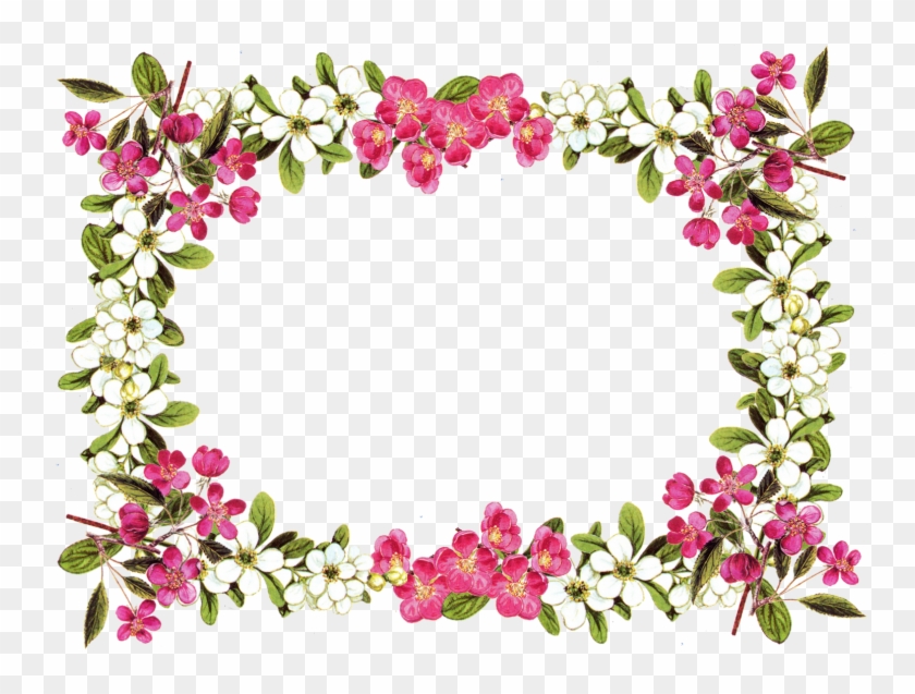 Free Printable Clip Art Borders - Flower Frame Png #818716