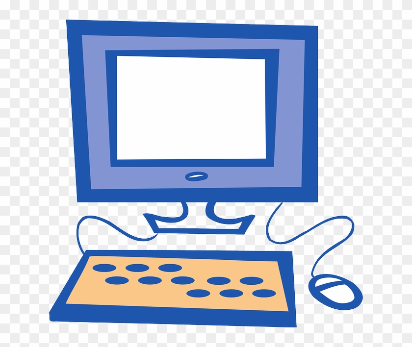 Computer, Mouse, Monitor, Screen, Keyboard, Simple - Computer Clip Art #818819