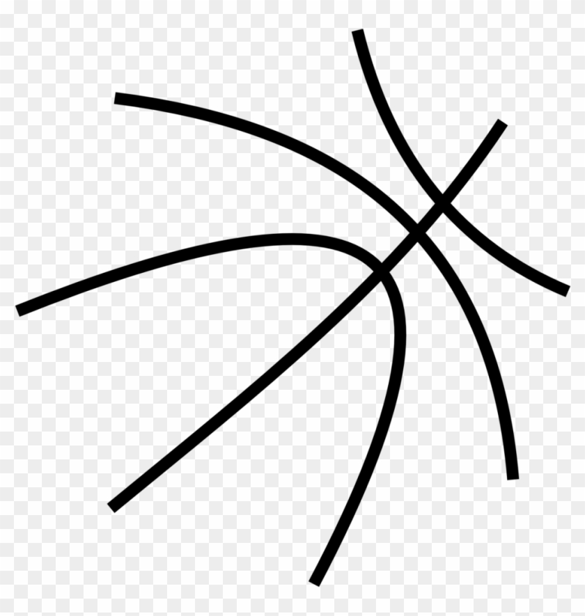 Girls Basketball Clip Art Heart Clipart - Basketball Lines On Ball #818943