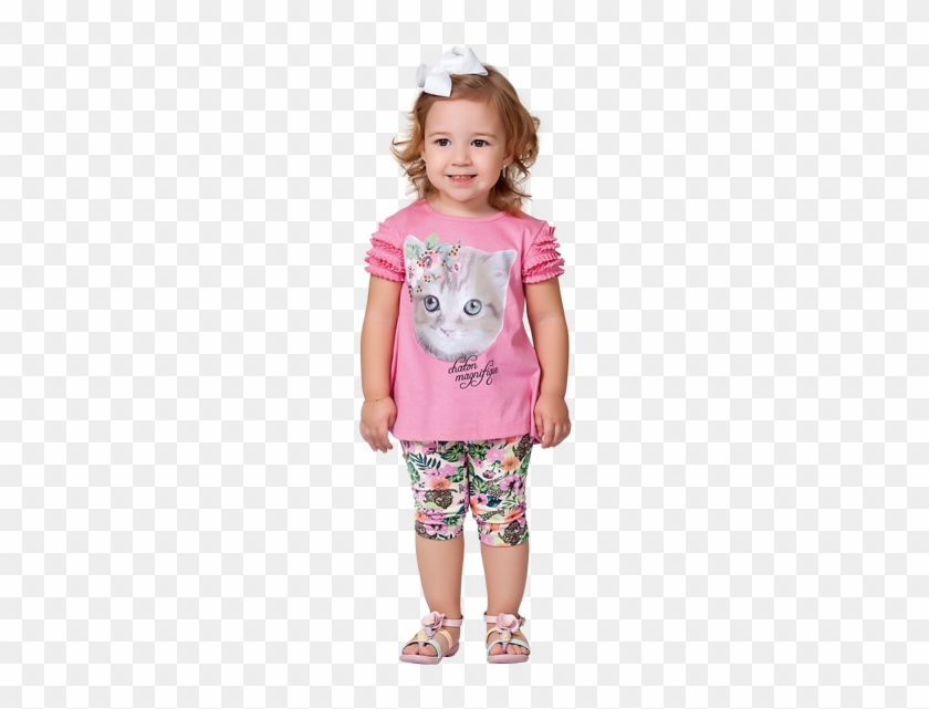 Legging Floral Infantil - Kitten #818960