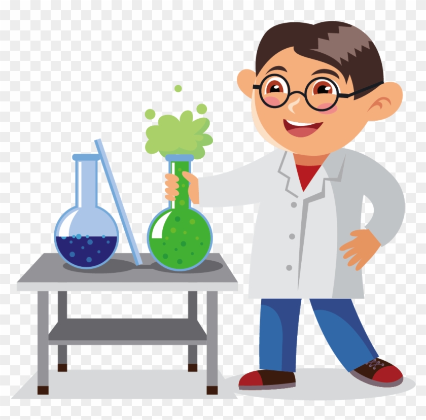 Cartoon Chemistry Classroom Illustration - Chemistry Teacher Cartoon #819190