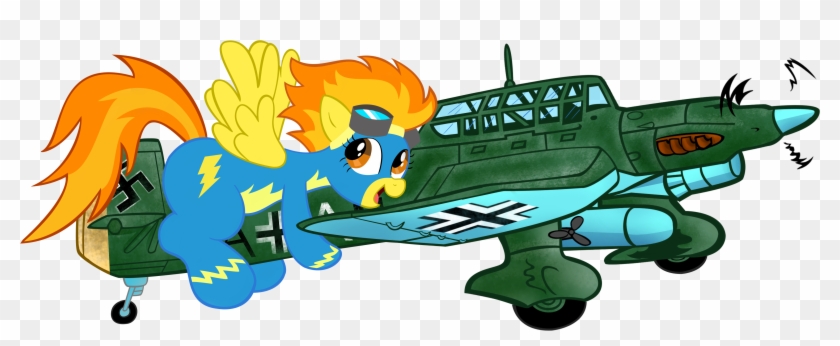 Waffengrunt, Giant Pony, Ju-87, Plane, Pony, Riding, - Cartoon #819242