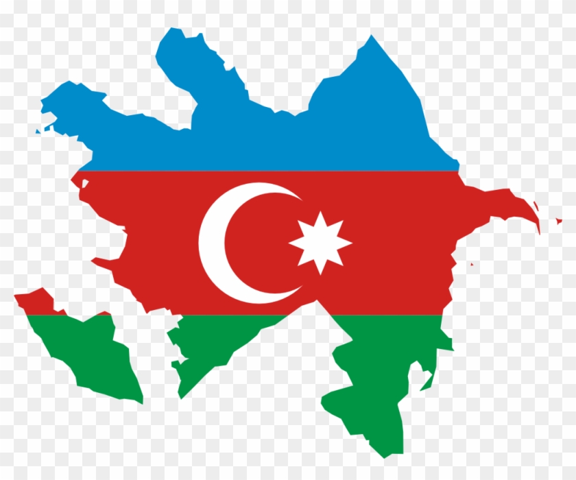 World Flags Clipart - Azerbaijan Map With Flag #819314
