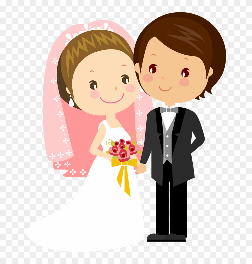 Imágenes De Novios En Caricatura - Card Wedding Invitation Cute #819379