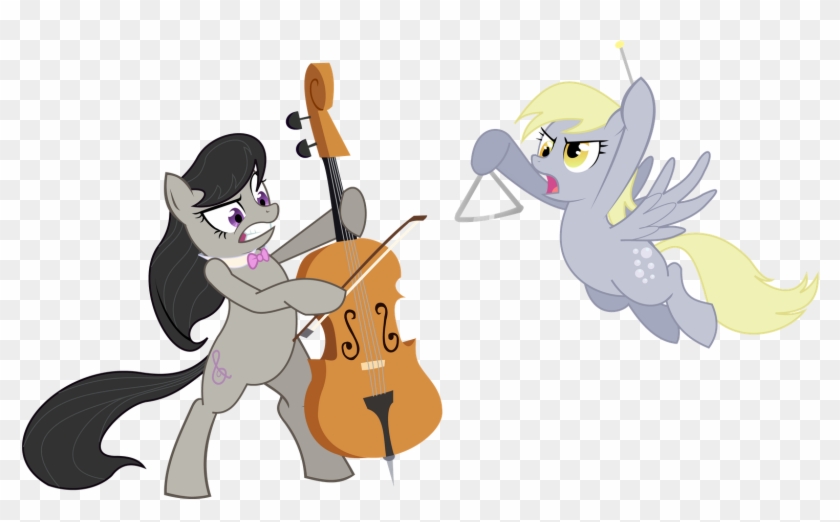 Derpy Hooves Pony Horse Mammal Vertebrate Violin Family - Mlp Octavia And Derpy #819451