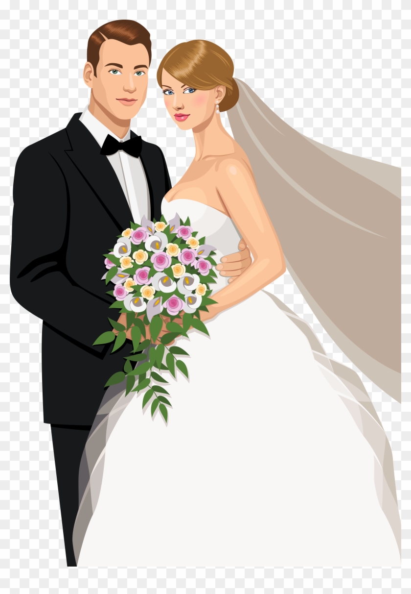 La Boda, El Matrimonio, La Ceremonia, La Recepción, - Groom And Bride Png #819466