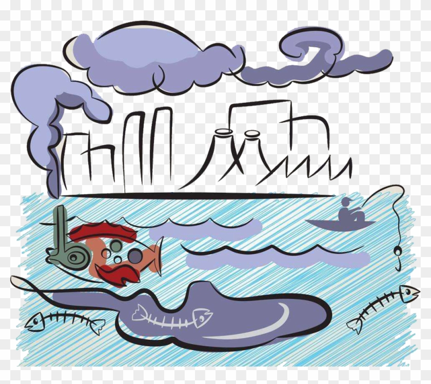 Water Pollution Clip Art - Air And Water Pollution Png #819545
