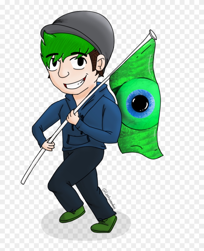 Jacksepticeye Fan Art Green Hair - Osomatsu-kun #819659