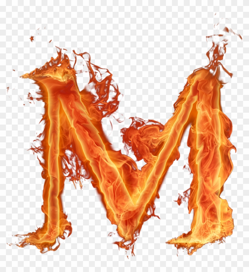 Letras Em Png Efeito Fogo - Letter M Fire #819995