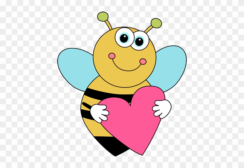 Bee Border Clip Art Cartoon Valentine - Cute Valentines Day Clipart #820239