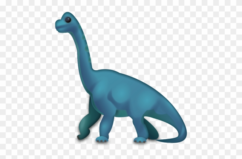 Brachiosaurus Clipart Past - Blue Dinosaur Emoji #820252