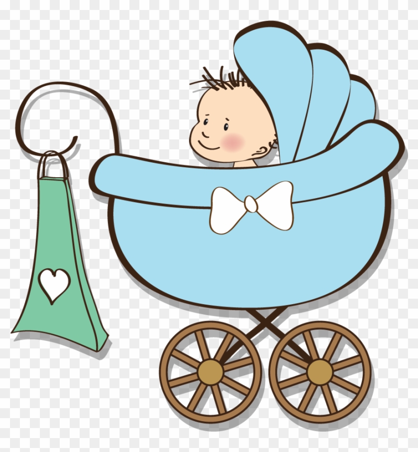 Baby Shower Gift Infant Clip Art - Baby Carriages Clip Art #820596